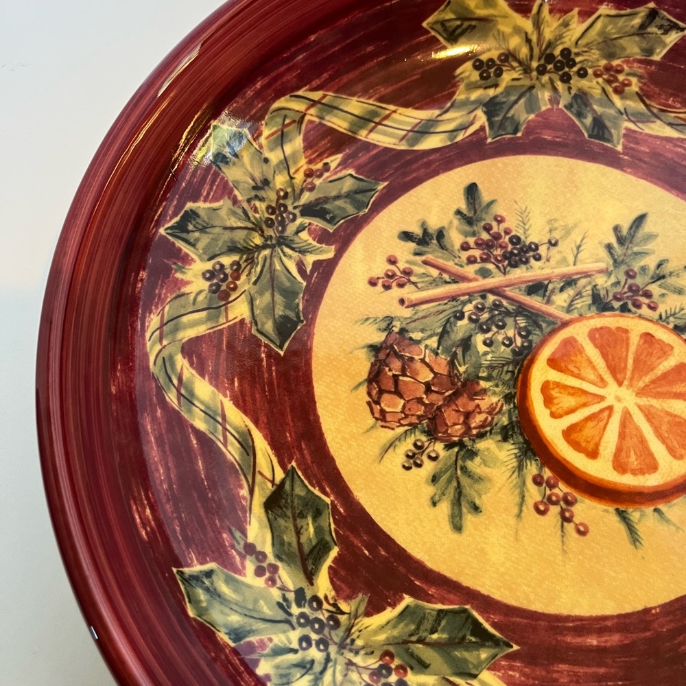 Italian Ceramic Pasta Bowl with a Holiday Motif - Picture 2 of 10